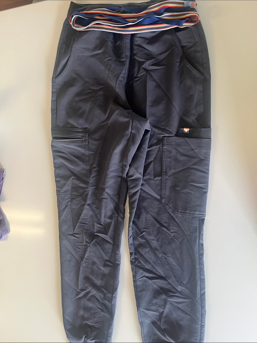 🦄 Figs Pride Zamora Jogger Charcoal with Rainbow Accents Limited Edition